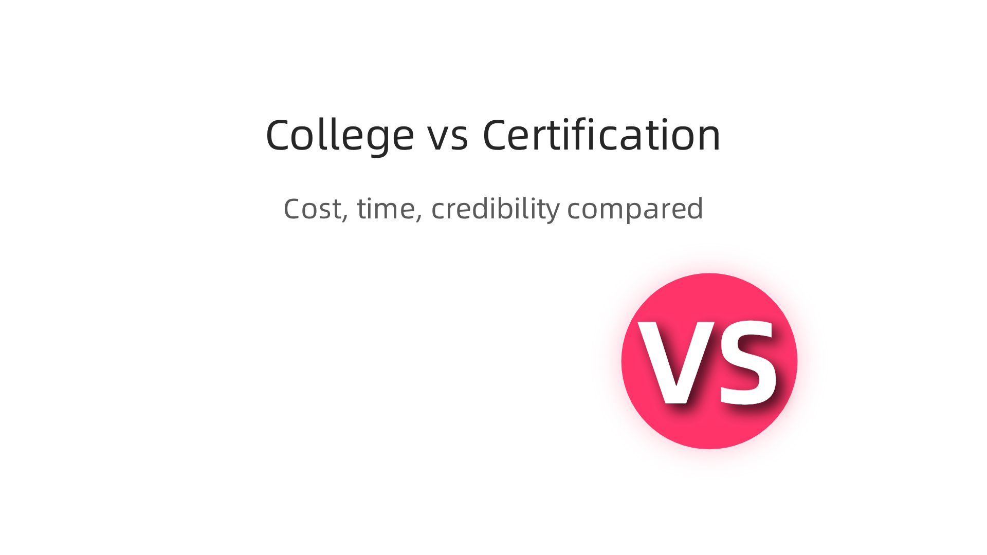 Compare the cost, time investment, and employer credibility for traditional college degrees versus career-focused certifications.