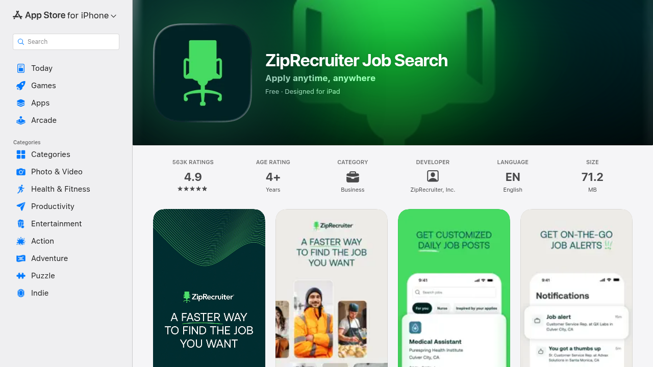 Refine your job search on the go with the ZipRecruiter mobile app, which offers detailed category options and advanced filters for remote roles.