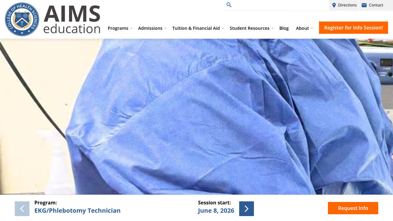 AIMS Education: Discover accredited programs for patient care technicians and related healthcare fields.